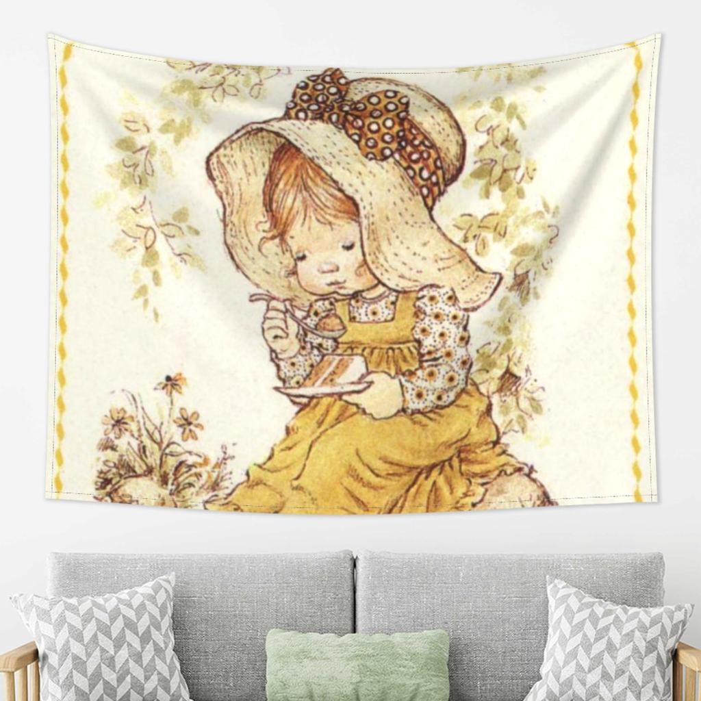 Sarah Kay Swing Girl Tapestry Decor Art Aesthetic Tapestries for Living Room Bedroom Home Wall Cloth Wall Hanging