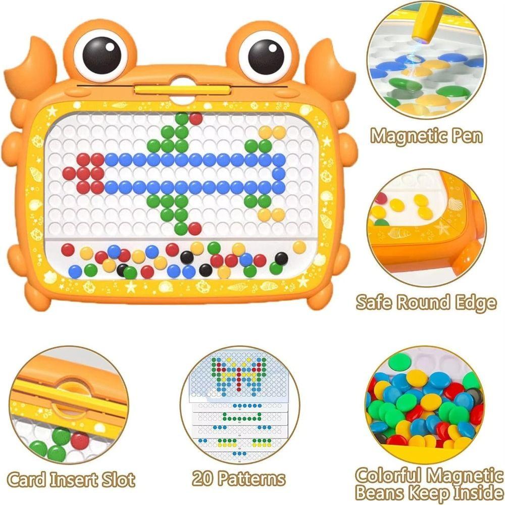 with Magnetic Pen Magnetic Crab Drawing Board Drawing Magnetic Sketchpad Control Training