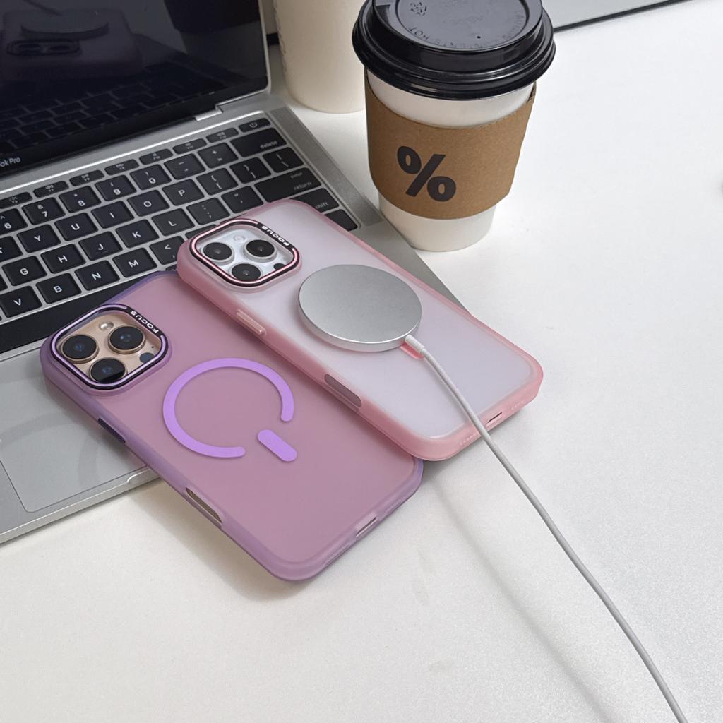 Suitable for Apple 16 Matte Skin-friendly Phone Case, IPhone15Promax Anti-drop Jelly C-shaped Magnetic Case