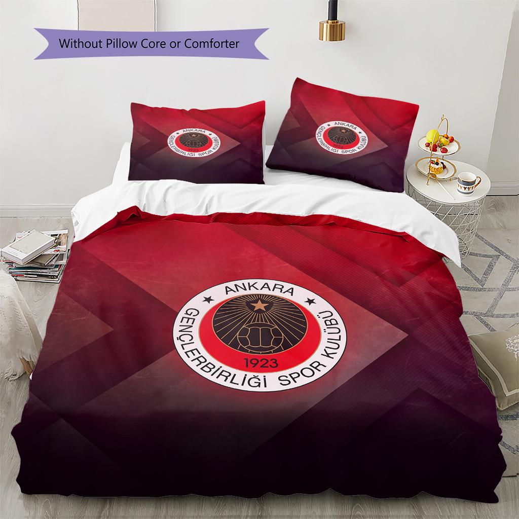 Gençlerbirliği SK Pattern Bedding Quilt Set Home Decoration Gift (1 * duvet cover + 2 * pillowcase without core)