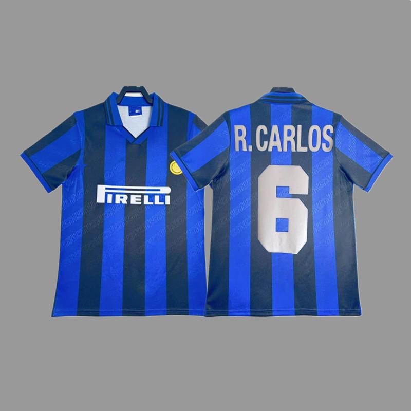Inter Retro Jersey Football Jersey Classic Baggio Ronaldo Zanetti Figo Adriano Jersey