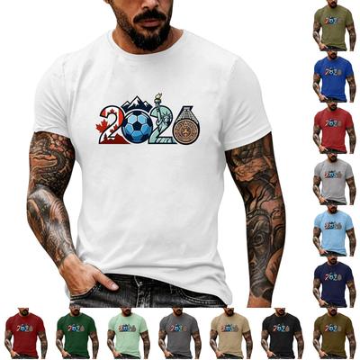 Men’s Basic Crew Neck Short Sleeve T Shirt with Theme Print Casual Oversized Tshirts for Men Big and Tall Shirts for Men Workout Shirts for Men