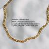 European Style Gold Clavicle Chain Necklace: Thick Chain, Niche Design, Non-Fading, Hypoallergenic.