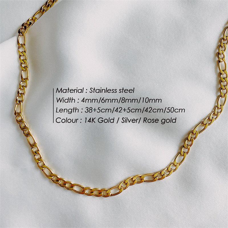 European Style Gold Clavicle Chain Necklace: Thick Chain, Niche Design, Non-Fading, Hypoallergenic.