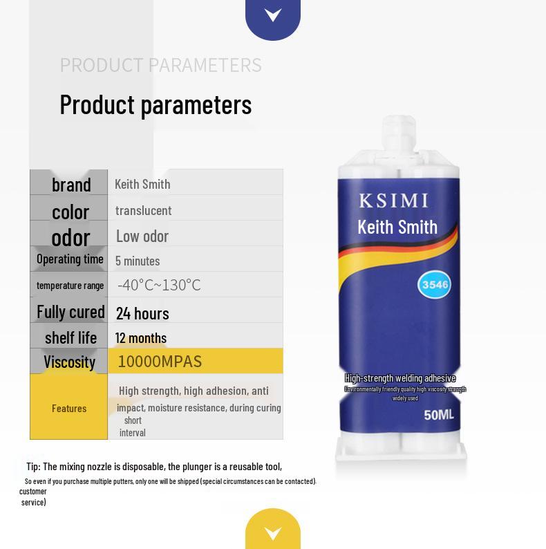 Vielseitiger AB-Kleber: Starker Klebstoff für Metall, Keramik, Eisen, Edelstahl, Glas, Marmor, Holz, Kunststoff und Fliesenreparatur