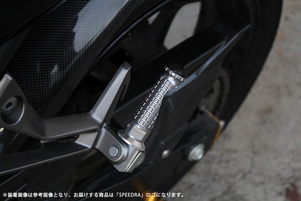 SSK Machined Aluminum Tandem Step Standard Type for Passenger Mounting Part Color: Silver Step Bar Color: Blue