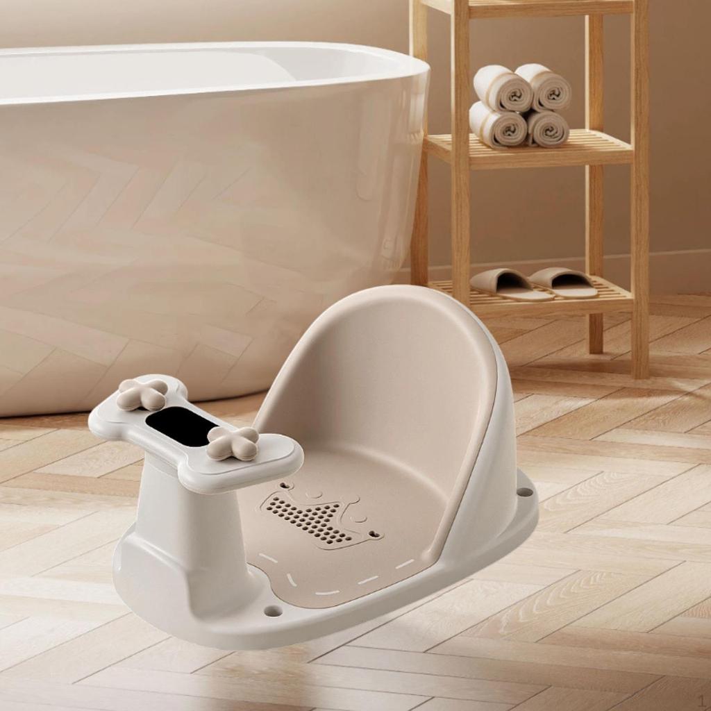Bathtub Support Seat Featuring Strong Suction Cup and Comfortable Cushion