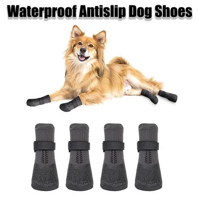 4 ks Pet Sněhule Zimní Teplé Protiskluzové Boty pro Psa Nemrznoucí Sněhule Zesílené Boty pro Ochranu Tlapek Domácího Mazlíčka Venkovní Potřeby pro Psa