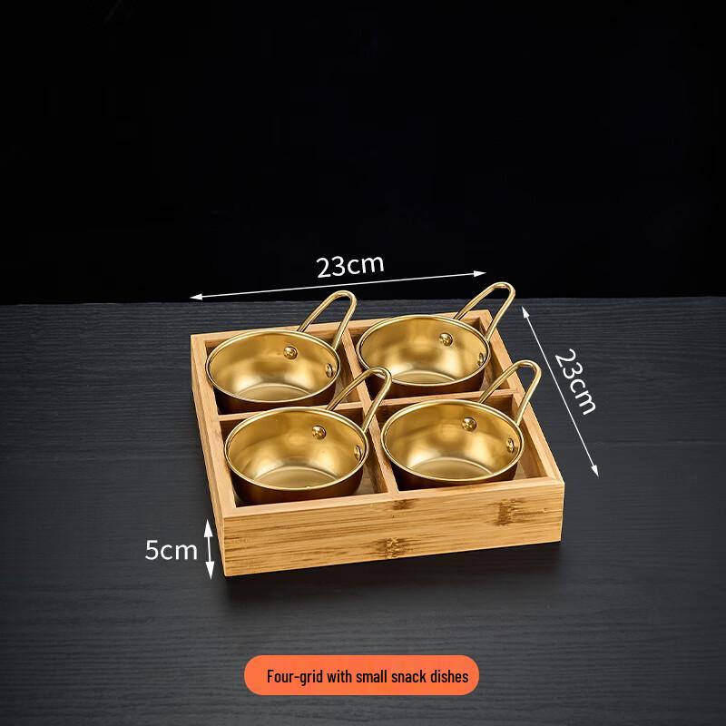 Yude Bamboo Wood Divided Serving Tray