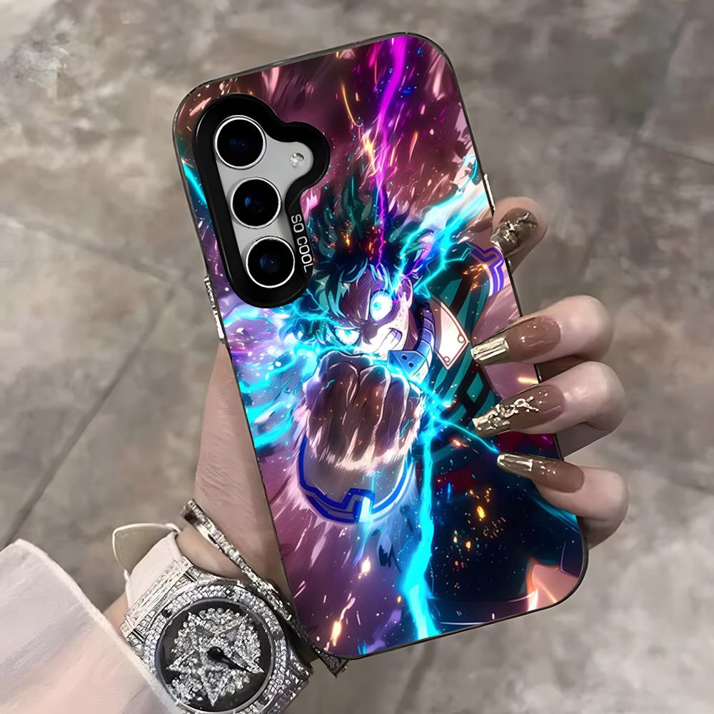 

M-My H-Hero A-Academia 8 Phone Case For Samsung S25 Ultra S23 S22 S21 S20 Ultra Plus S24 Fe A54 A55 Color Silver Cover Samsung A55