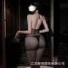 Crispy lingerie flirting sexy perspective hip-wrapped uniform temptation naked back neck-hanging no-take net suit