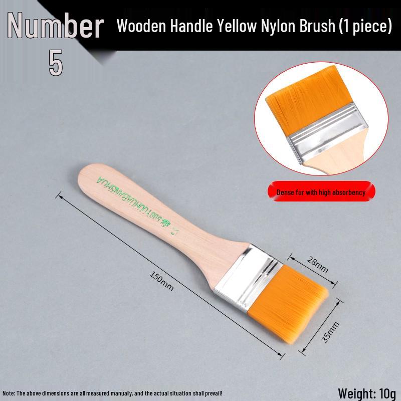 Nylon Soft Bristle Industrial Paint & Art Brush - Small BBQ & Lab Use