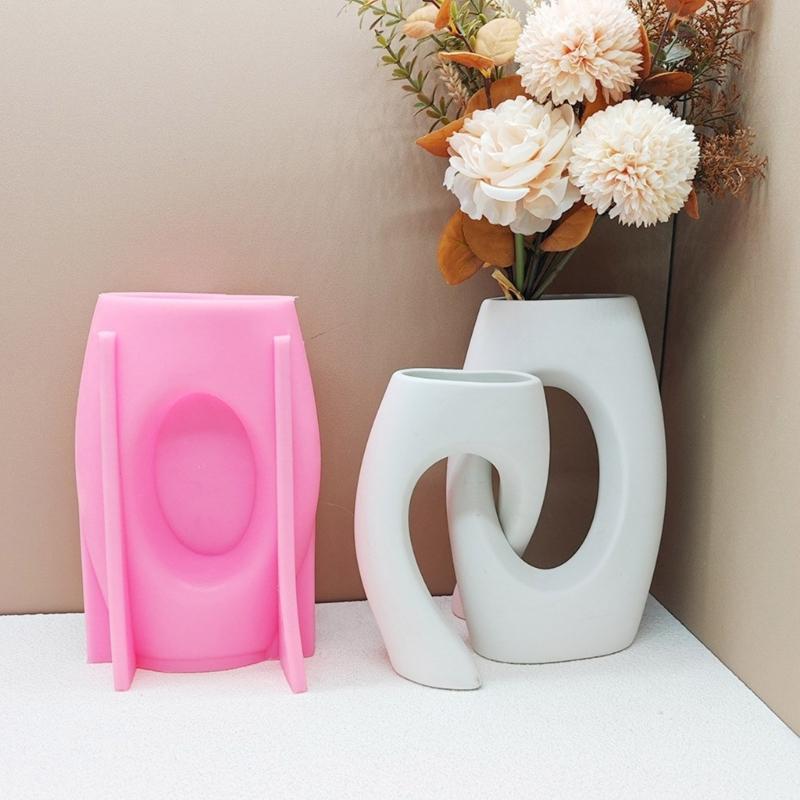 Speziell geformte Vase Harz Formen Sukkulente Blumentopf Silikon Form Beton Zement Gips Form DIYs Handwerk Dekore