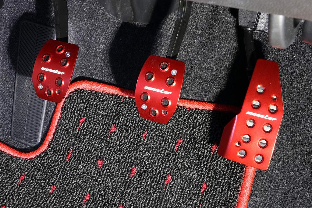 MONSTER SPORT Sport Driving Pedal Cover for Swift Sport [ZC33] MT Car Red Anodized 849521-7650M