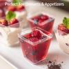 50-Pack 5.4oz Clear Plastic Dessert Cups with Lids & Spoons - Reusable Bowls for Pudding, Sundaes & Parties