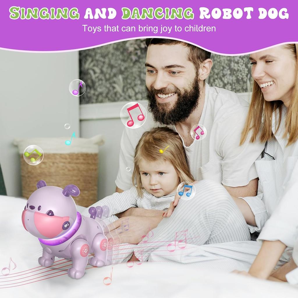 Robot Puppy Toys for Kids,Remote Control Robot Pet,RC Robot Dog With Dancing Music Recording Function,Gift for Toddler Boy Girl