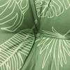 Garden Bench Cushions 2 Pcs Leaf Pattern 150x50x7 cm Fabric