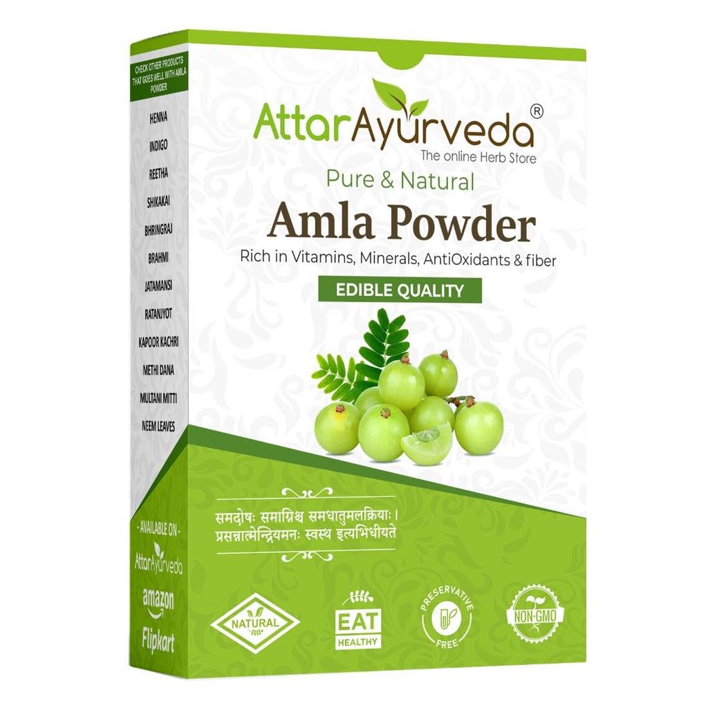 Attar Ayurveda Pure Amla Powder For Hair Care Natural Herbal Powder For Skin & Face 500 g Gentle Daily Use Ayurved Care