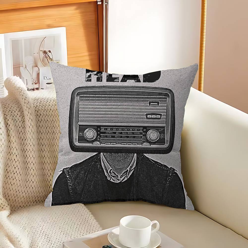 Hot Rock Music Band R-Radiohead Maple Design Cushion Cover Happy Autumn Harvest Decor Holiday Decorati Pillow Cover