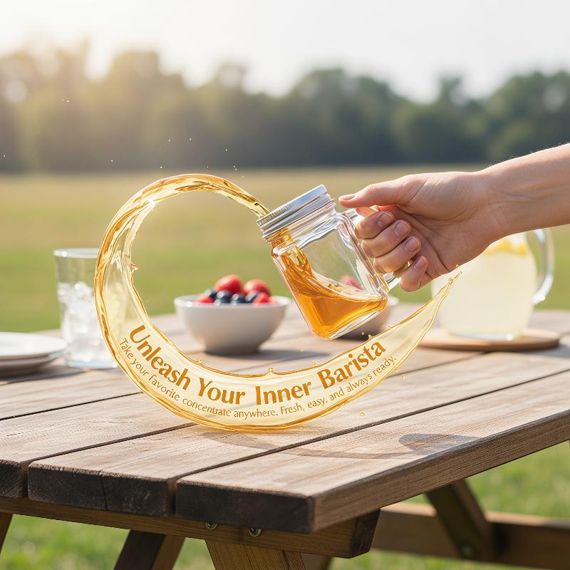 120ml Silver Glass Jar Cup with Handle Lid, Coffee Juice Food Storage Container