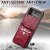 Biznesowe Pełne Ochrony Skórzane Etui Pokrowiec Dla Samsung Galaxy Z Flip 4 5g Flip4 Wstrząsoodporne Gniazdo na Karty Torba na Telefon Komórkowy Funda