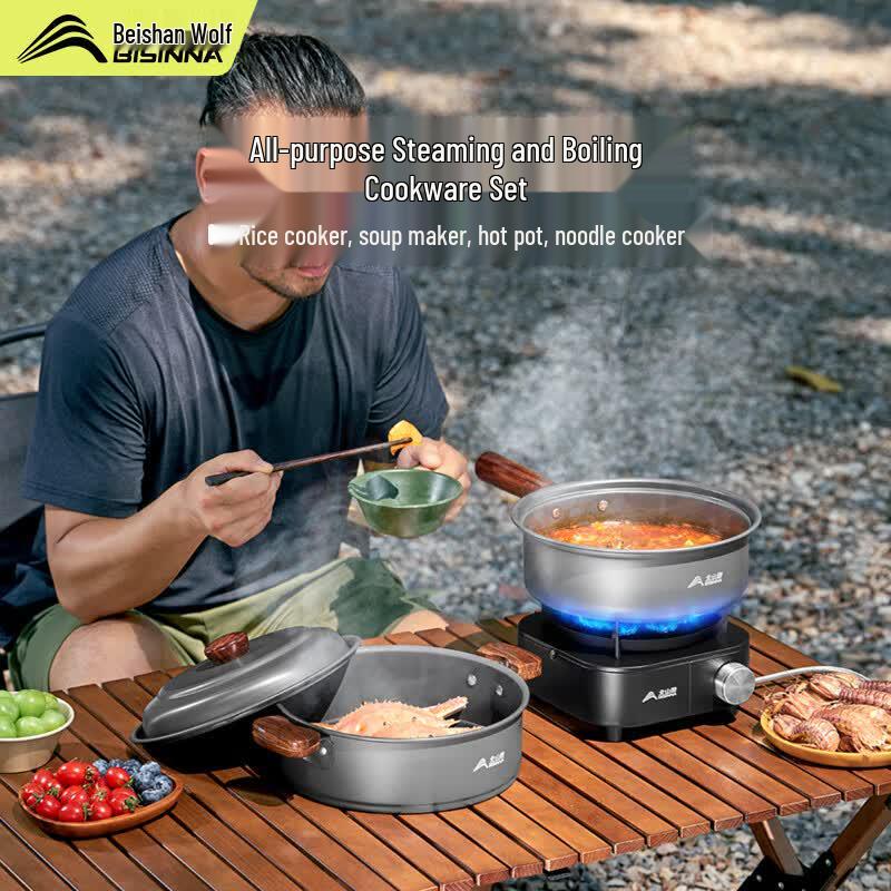 Beishanlang 3L Aluminum Outdoor Camping Cookware Set