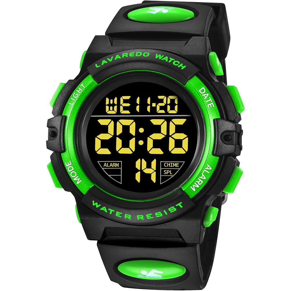 Kids Digital Sports Watch Waterproof 50m Multi-Function LED Alarm Date Display for Boys and Girls