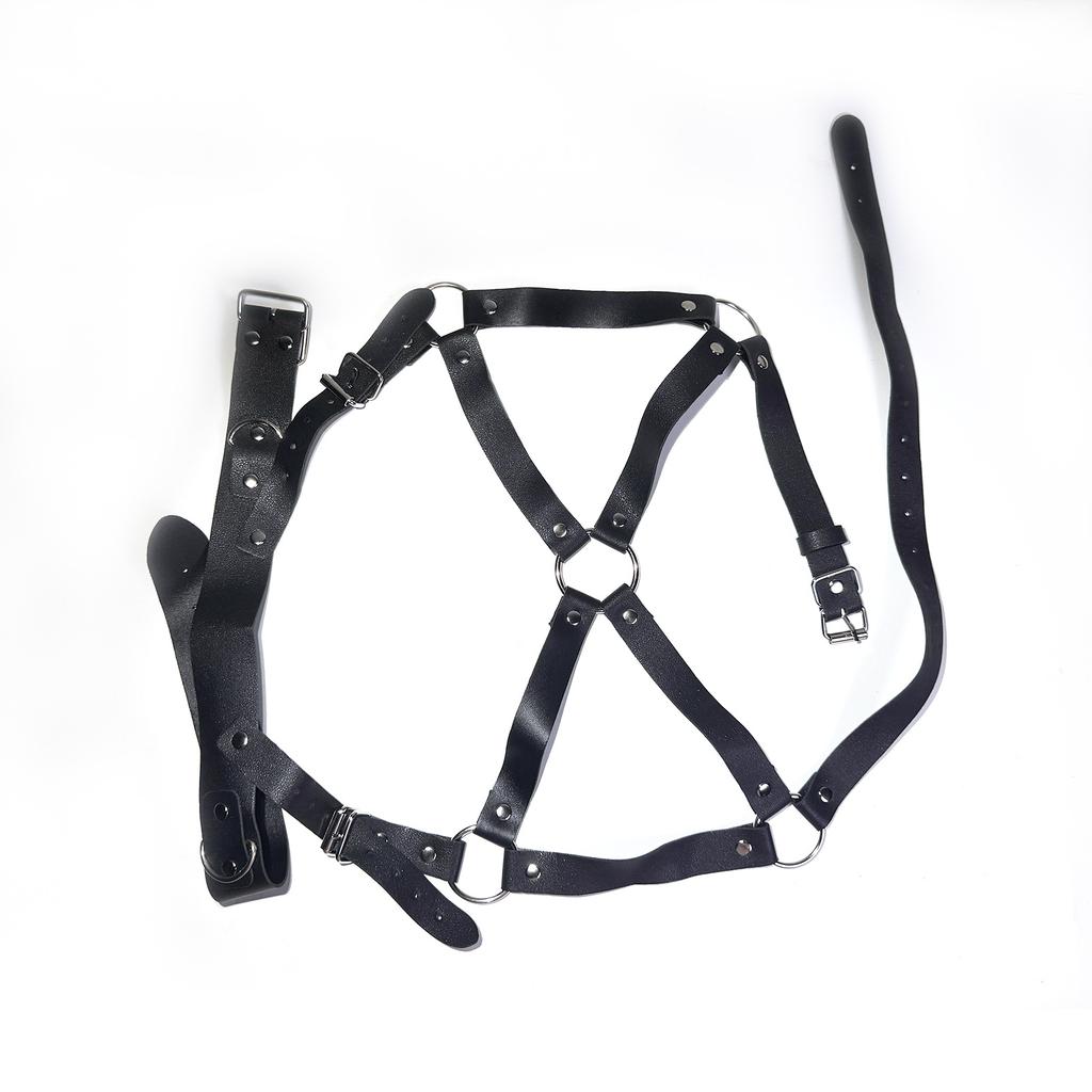 Sex Restraints Strap SM Bondage Gear Sex Toys Leather  Body Chest Harness Handcuffs Leg Cuffs Adults Bondage Sex Accessories