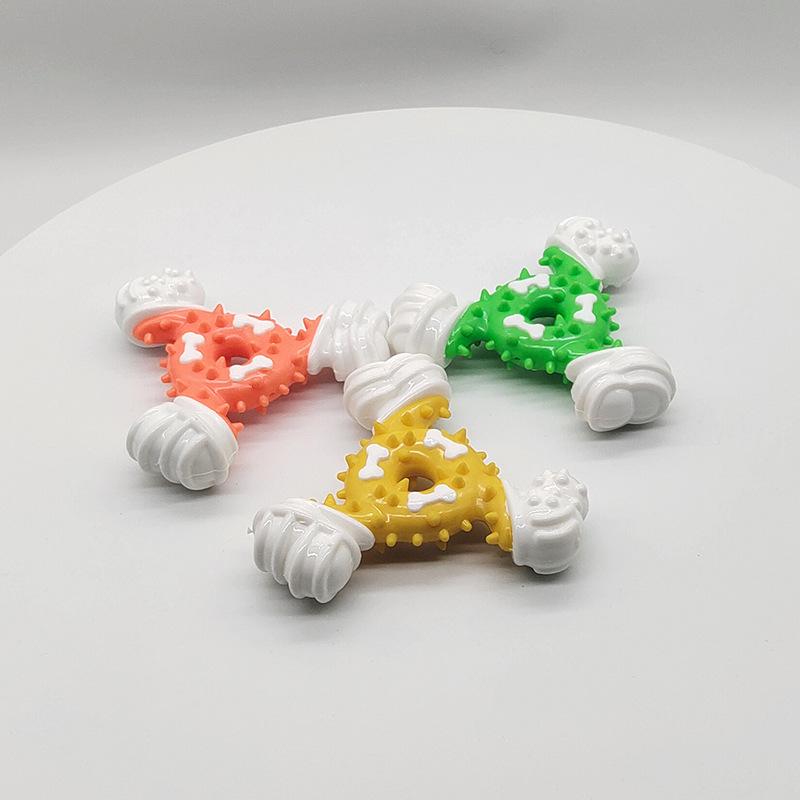 Nylon Chew Triangle Bone: Bite-Resistant, Teeth-Cleaning Dog Toy for Interactive Chewing & Boredom Relief