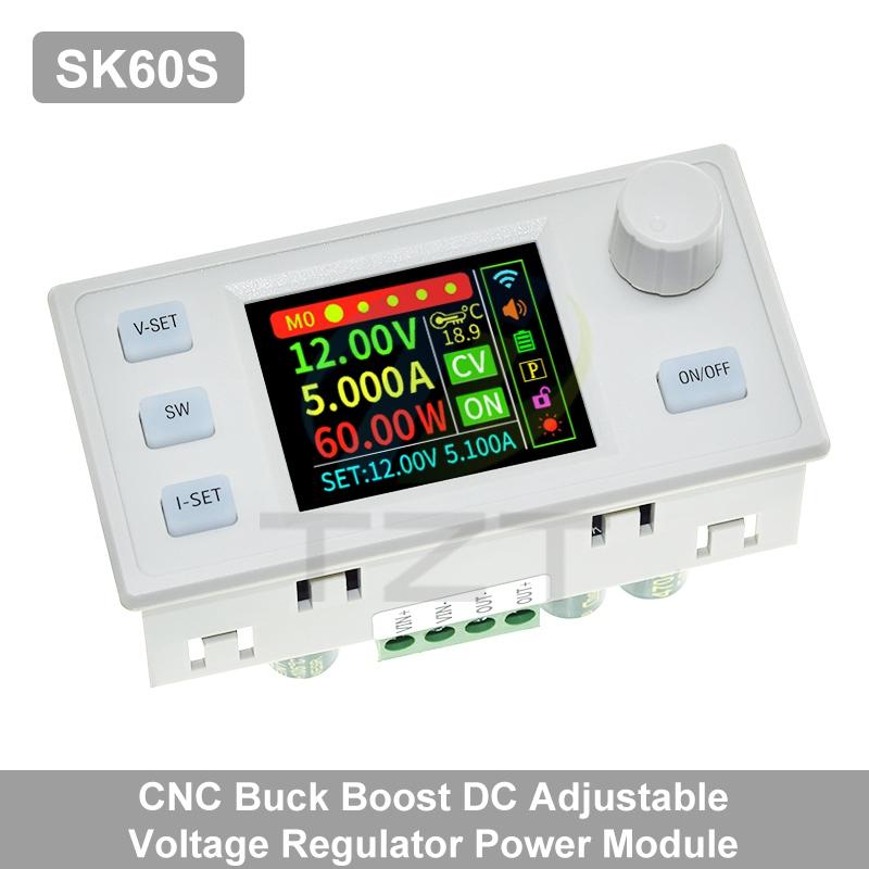 SK60 SK60S DC 6-36V 60W 5A Buck Boost Converter CNC Adjustable Power Supply Module Constant Voltage Current Solar Charge Module