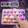 with LED Lights Glowing 19  Keyboard Keychain Portable Keyboard Pendant  Bag Accessory