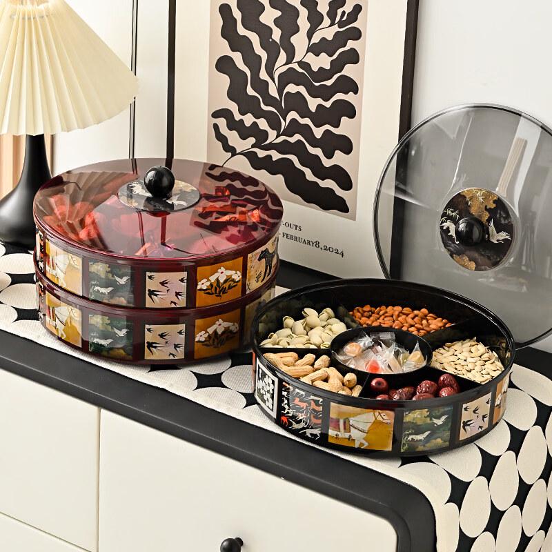 Rotating Sealed Double Layer Snack & Candy Tray