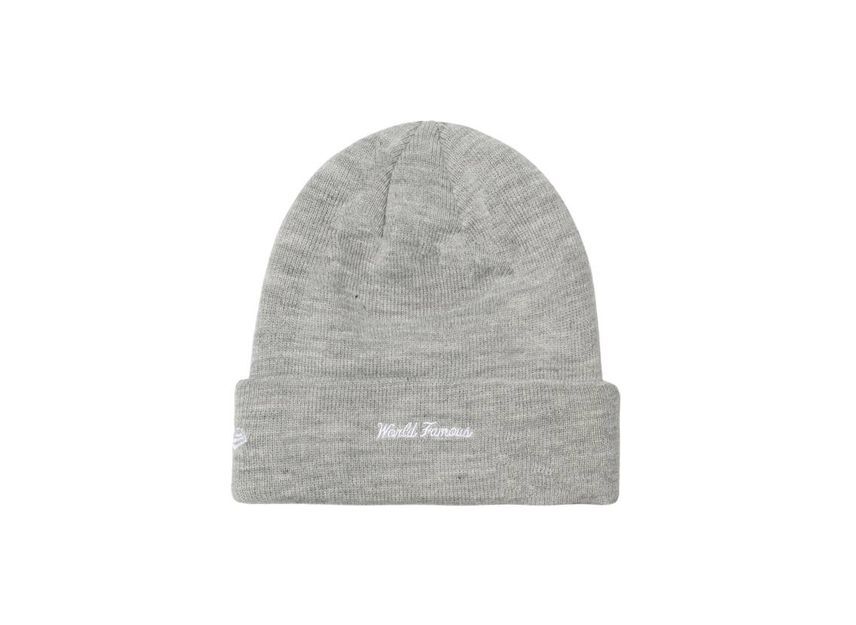 Supreme New Era Box Logo Beanie Heather Grey 22FW