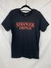 Cotton On T Shirt Mens Small Black Stranger Things Netflix Relaxed Casual Logo