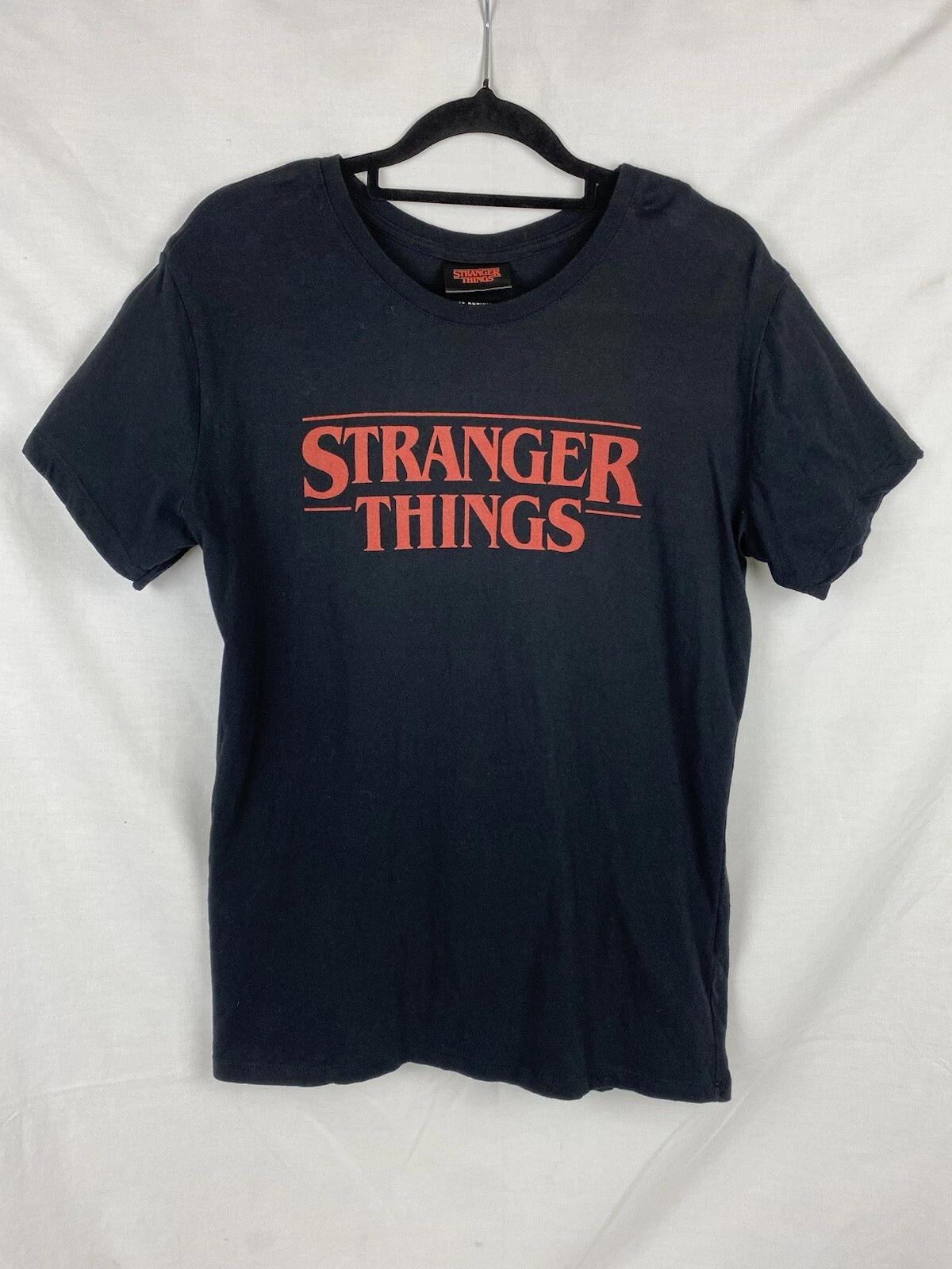 

Cotton On 100% Хлопок Футболка Мужские Футболки Топ Мужской Маленький Черный Stranger Things Netflix Свободный Повседневный Логотип L