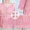 Women New Stitched Round Neck Printed Fashion Loose T-Shirt Chiffon Long Sleeve Top