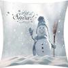 Winter Series Christmas Eve Linen Pillowcase Home Living Room Sofa Bedroom Cushion