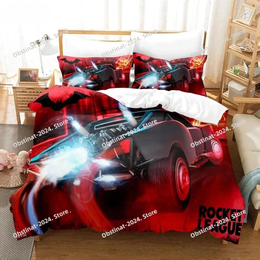 3D Game League Rocket Bedding Set Duvet Cover Full Queen King Size Pillowcase Bed Printed Bed Set Aldult Kid Bedroom Single Twin