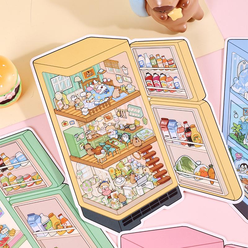 3D Landscape Stickers Underwater World Summer Stall Cute Journaling Scrapbooking