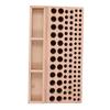 Leather Tool Holder 3 Grid 98 Holes Wooden Leathercraft Tool Rack Leather Working Tool Storage