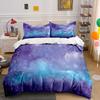 Galaxy Starry Night Decor Set Bedding Set with 1 Duvet Cover 2 Pillowcases Single Double King Queen, Gift