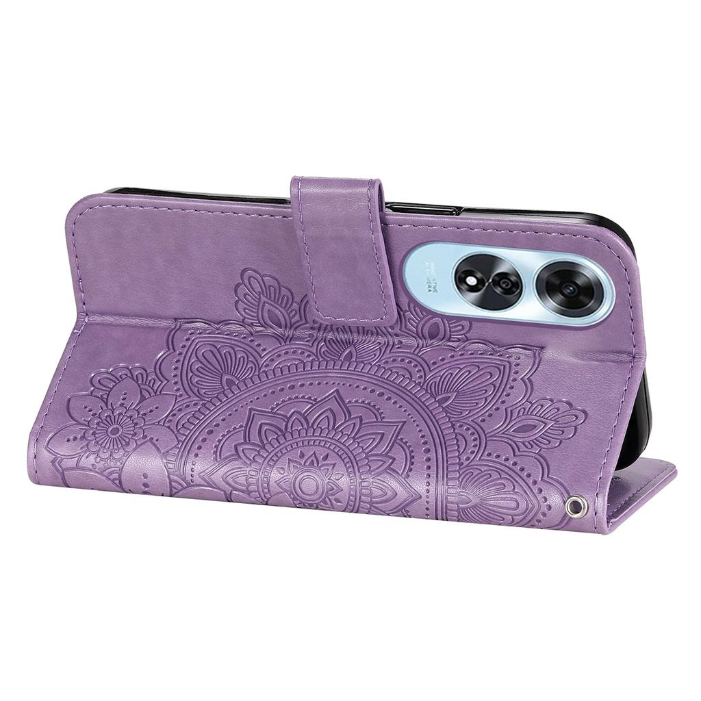 For Oppo A60 4G Case Floral Pattern PU Leather Wallet Stand Phone Cover