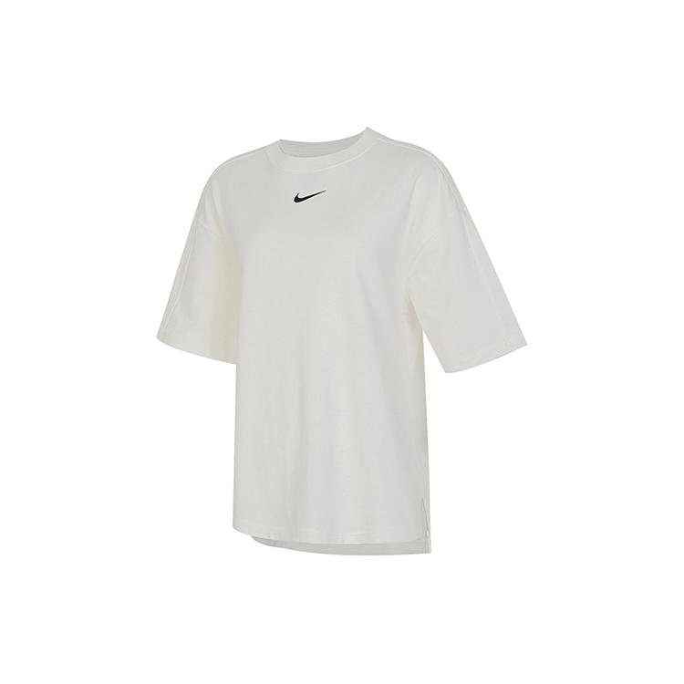 New Nike Women'ss Logo Crewneck Casual T-Shirt White HJ3947-133