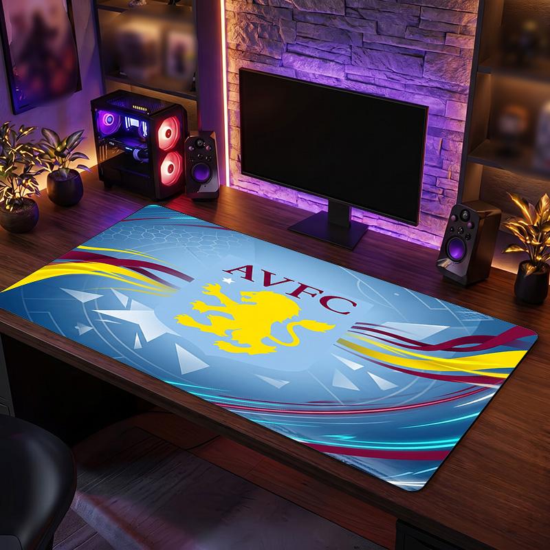 Aston Villa Football Print Large Mouse Pad, Anti-Slip Extended Gaming Desk Mat for Office Home