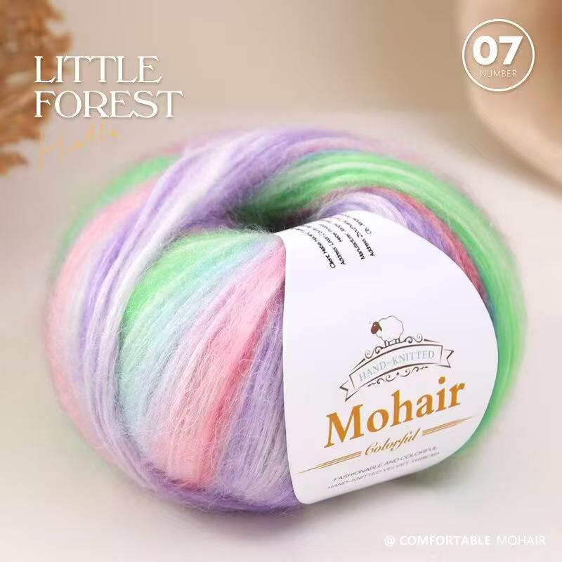 Silk Mohair Gradient Yarn for Hand-Knitted Shawls and Sweaters