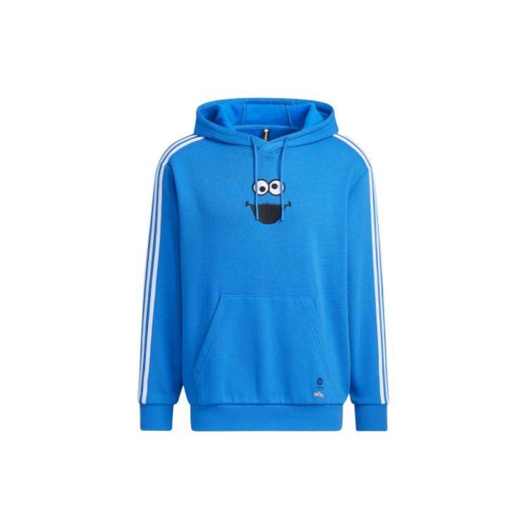 adidas neo x SESAME STREET Unisex Short Sleeve Hoodie Blue HD7297 XL