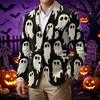 Męski styl biznesowo-casualowy z sztruksu z nadrukiem Halloween