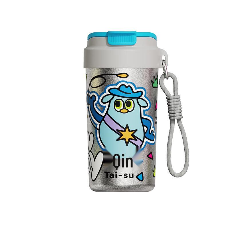 Portable Graffiti Cartoon Dual-Drink Insulated Bottle