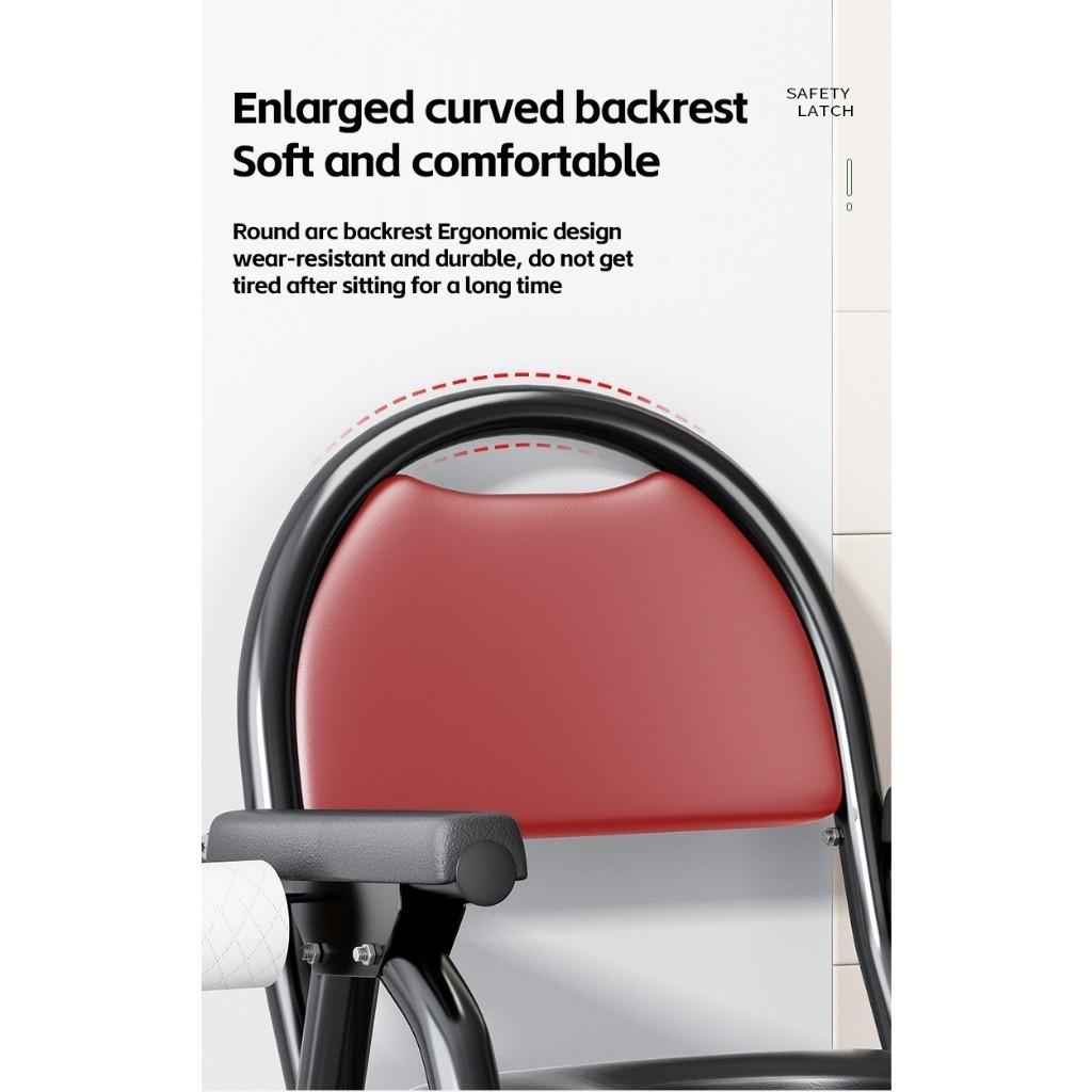 Height Adjustable Elderly Toilet Chair Foldable Elderly Disabled Patient Deodorant Toilet Stool Home Care Equipment