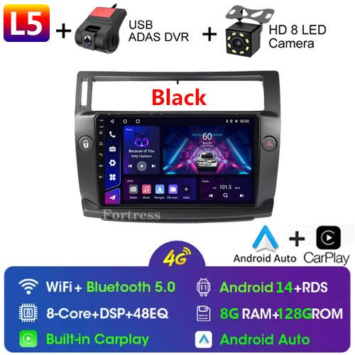 Android 14 Car Radio for Citroen C4 C-Triomphe C-Quatre 2004-2009 Multimedia Video Player Navigation GPS Carplay 4G QLED Screen